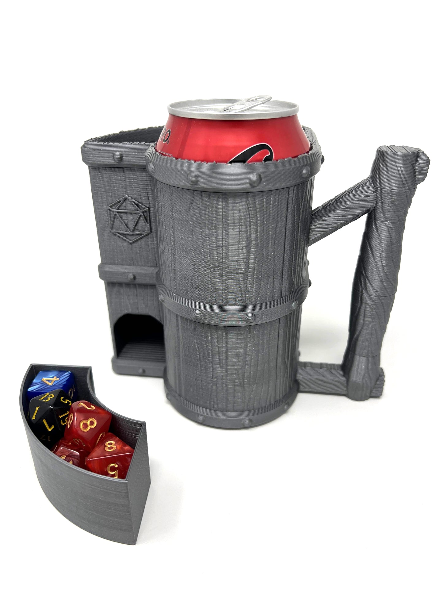 Mug Dice Tower - No Paint Odorless Insulated Cup Can Dice Tower - (Random 7PCS D20 Dice Set Included) - Dice Jail - Dice Holder - Dungeons and Dragons - DND Gift