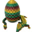 Small 12" Crystal Dragon Fidget Toy with Surprise Egg - Heavy Duty - 3D Printed Flexible Articulating Plastic Collectible Figurine - (Autumn)