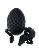 Small 12" Crystal Dragon Fidget Toy with Surprise Egg - Heavy Duty - 3D Printed Flexible Articulating Plastic Collectible Figurine - (Autumn)