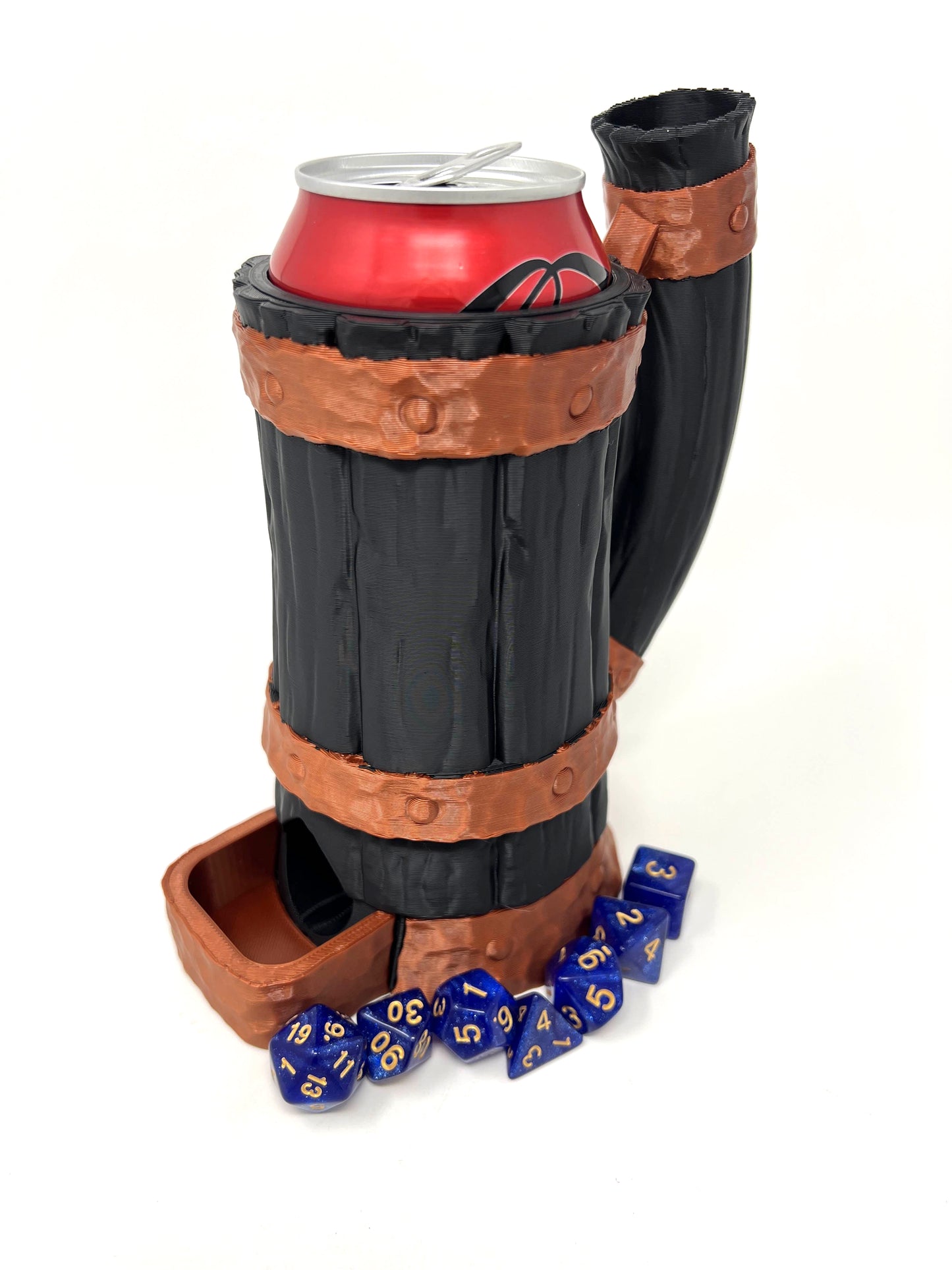 Tavern Mug Dice Tower - No Paint Odorless Insulated Cup Can Dice Tower - (Random 7PCS D20 Dice Set Included) - Dice Holder - Dungeons and Dragons - DND Gift