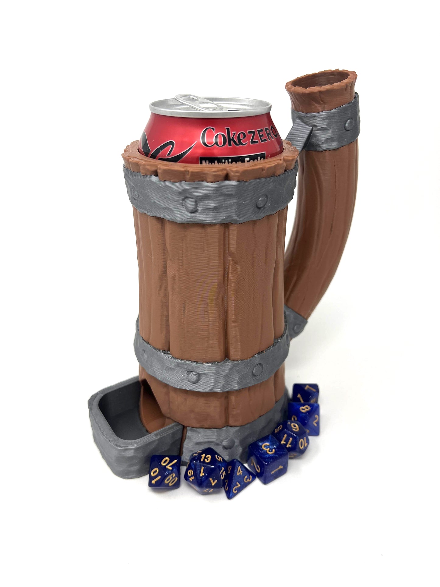 Tavern Mug Dice Tower - No Paint Odorless Insulated Cup Can Dice Tower - (Random 7PCS D20 Dice Set Included) - Dice Holder - Dungeons and Dragons - DND Gift