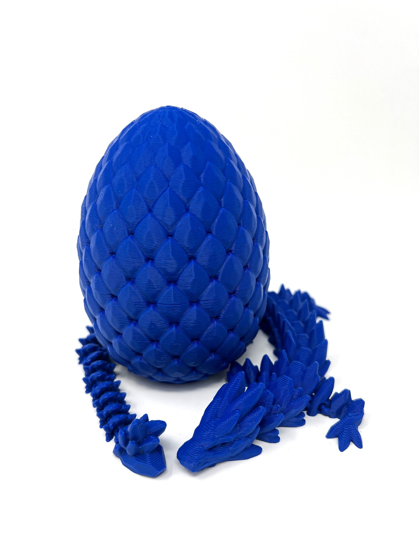 Small 12" Crystal Dragon Fidget Toy with Surprise Egg - Heavy Duty - 3D Printed Flexible Articulating Plastic Collectible Figurine - (Autumn)