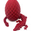 Small 12" Crystal Dragon Fidget Toy with Surprise Egg - Heavy Duty - 3D Printed Flexible Articulating Plastic Collectible Figurine - (Autumn)