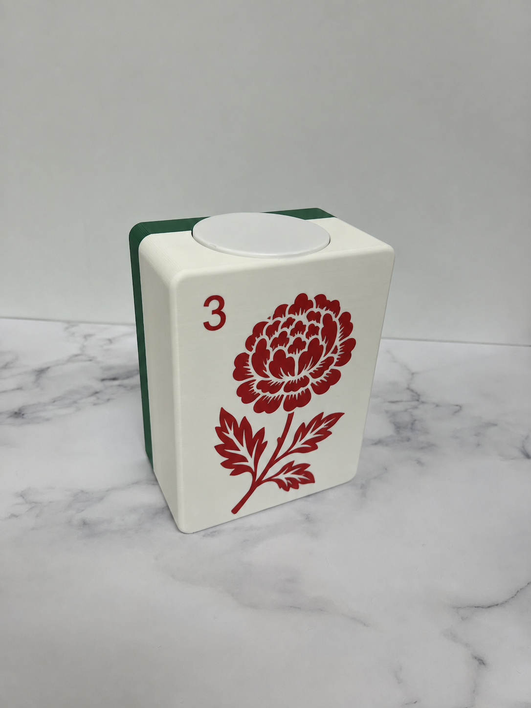 Mahjong Joker Tile Plastic Vase Planter with Waterproof Insert - Mahjong Tile Decor