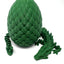 Small 12" Crystal Dragon Fidget Toy with Surprise Egg - Heavy Duty - 3D Printed Flexible Articulating Plastic Collectible Figurine - (Autumn)
