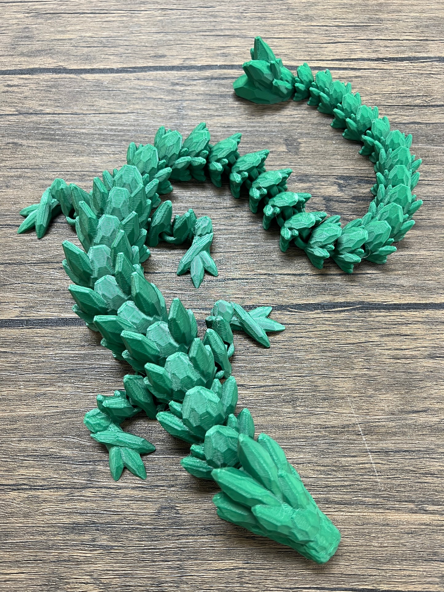 XL 26" Crystal Dragon Fidget Toy - Heavy Duty - 3D Printed Flexible Articulating Dragon Plastic Collectible Figurine - Surprise Egg Compatible