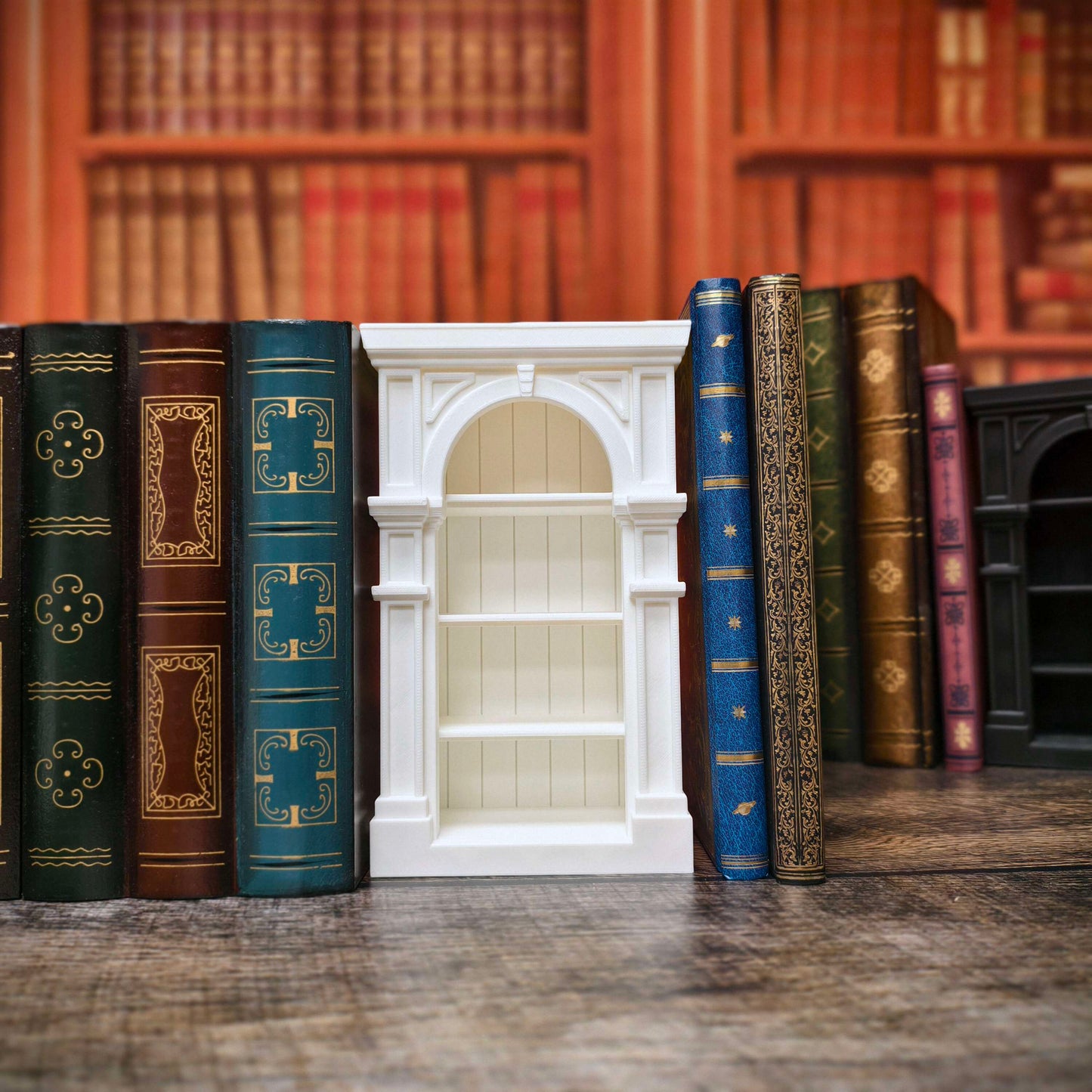 Mini Bookshelf Bookend - Shelf Decor - Minature Bookshelf - Novelty Bookend - Bookshelf