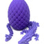 Small 12" Crystal Dragon Fidget Toy with Surprise Egg - Heavy Duty - 3D Printed Flexible Articulating Plastic Collectible Figurine - (Autumn)