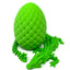 Small 12" Crystal Dragon Fidget Toy with Surprise Egg - Heavy Duty - 3D Printed Flexible Articulating Plastic Collectible Figurine - (Autumn)