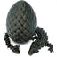 Small 12" Crystal Dragon Fidget Toy with Surprise Egg - Heavy Duty - 3D Printed Flexible Articulating Plastic Collectible Figurine - (Autumn)
