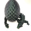 Small 12" Crystal Dragon Fidget Toy with Surprise Egg - Heavy Duty - 3D Printed Flexible Articulating Plastic Collectible Figurine - (Autumn)