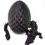 Small 12" Crystal Dragon Fidget Toy with Surprise Egg - Heavy Duty - 3D Printed Flexible Articulating Plastic Collectible Figurine - (Autumn)
