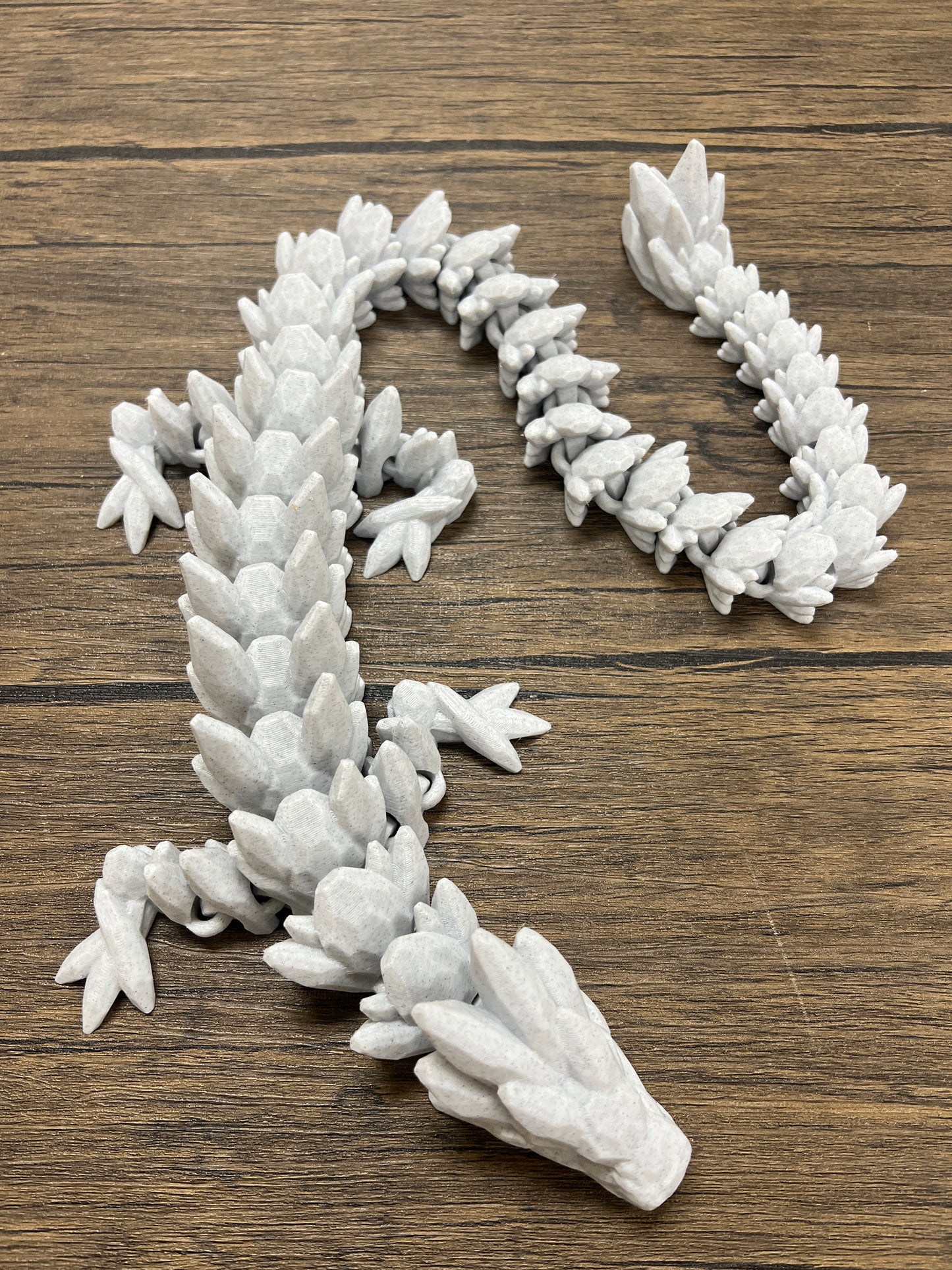 XL 26" Crystal Dragon Fidget Toy - Heavy Duty - 3D Printed Flexible Articulating Dragon Plastic Collectible Figurine - Surprise Egg Compatible
