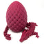 Small 12" Crystal Dragon Fidget Toy with Surprise Egg - Heavy Duty - 3D Printed Flexible Articulating Plastic Collectible Figurine - (Autumn)