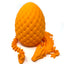 Small 12" Crystal Dragon Fidget Toy with Surprise Egg - Heavy Duty - 3D Printed Flexible Articulating Plastic Collectible Figurine - (Autumn)