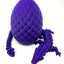 Small 12" Crystal Dragon Fidget Toy with Surprise Egg - Heavy Duty - 3D Printed Flexible Articulating Plastic Collectible Figurine - (Autumn)
