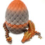 Small 12" Crystal Dragon Fidget Toy with Surprise Egg - Heavy Duty - 3D Printed Flexible Articulating Plastic Collectible Figurine - (Autumn)