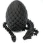 Small 12" Crystal Dragon Fidget Toy with Surprise Egg - Heavy Duty - 3D Printed Flexible Articulating Plastic Collectible Figurine - (Autumn)