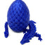Small 12" Crystal Dragon Fidget Toy with Surprise Egg - Heavy Duty - 3D Printed Flexible Articulating Plastic Collectible Figurine - (Autumn)