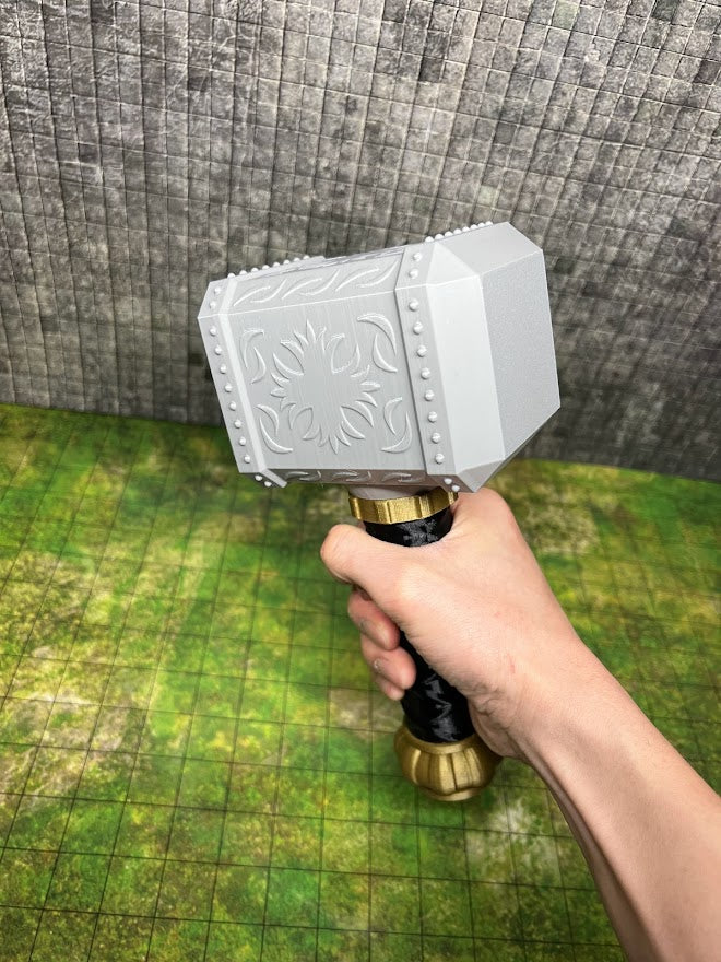 Hammer Dice Tower - (Random 7PCS D20 Dice Set Included) - DiceHolder - DiceRoller - Tabletop RPG Accessory - DND - D&D