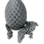 Small 12" Crystal Dragon Fidget Toy with Surprise Egg - Heavy Duty - 3D Printed Flexible Articulating Plastic Collectible Figurine - (Autumn)