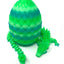 Small 12" Crystal Dragon Fidget Toy with Surprise Egg - Heavy Duty - 3D Printed Flexible Articulating Plastic Collectible Figurine - (Autumn)