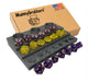 Dice Display Rack Shelf - Dice Jail - Dice Holder - (3 x Random 7PCS D20 Dice Set Included) - Display Up to 3 Sets of Dice and Vials - Dungeons and Dragons - DND - D&D