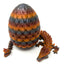 Small 12" Crystal Dragon Fidget Toy with Surprise Egg - Heavy Duty - 3D Printed Flexible Articulating Plastic Collectible Figurine - (Autumn)