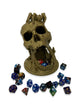 6.5" Skull Dice Tower - Made in USA - (Random 7PCS D20 Dice Set Included) - No Paint Odorless Plastic - Tabletop Roleplaying Game - Dice Roller - DND - D&D