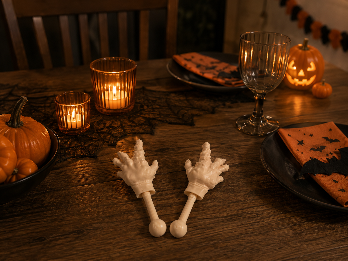 1 Pair Tiny Hands with Sticks - Mini Little Hand Stick Puppet - Halloween Costume - Strong Hand Prop - Scary Movies - Novelty Gift - TikTok Famous