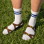 Socks and Sandals - Looks Like You are Wearing Sandals with Socks - Fashion Faux Pas or Pinnacle of Fashion? - Design Woven & Machine Washable - Funny Silly Joke Socks - Sandal Socks
