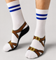 Socks and Sandals - Looks Like You are Wearing Sandals with Socks - Fashion Faux Pas or Pinnacle of Fashion? - Design Woven & Machine Washable - Funny Silly Joke Socks - Sandal Socks