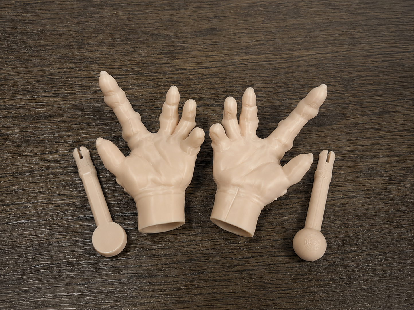 1 Pair Tiny Hands with Sticks - Mini Little Hand Stick Puppet - Halloween Costume - Strong Hand Prop - Scary Movies - Novelty Gift - TikTok Famous