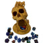 6.5" Skull Dice Tower - Made in USA - (Random 7PCS D20 Dice Set Included) - No Paint Odorless Plastic - Tabletop Roleplaying Game - Dice Roller - DND - D&D